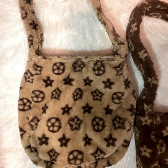 Brown/Tan Monolux Shoulder Bag - Picture 7 of 10